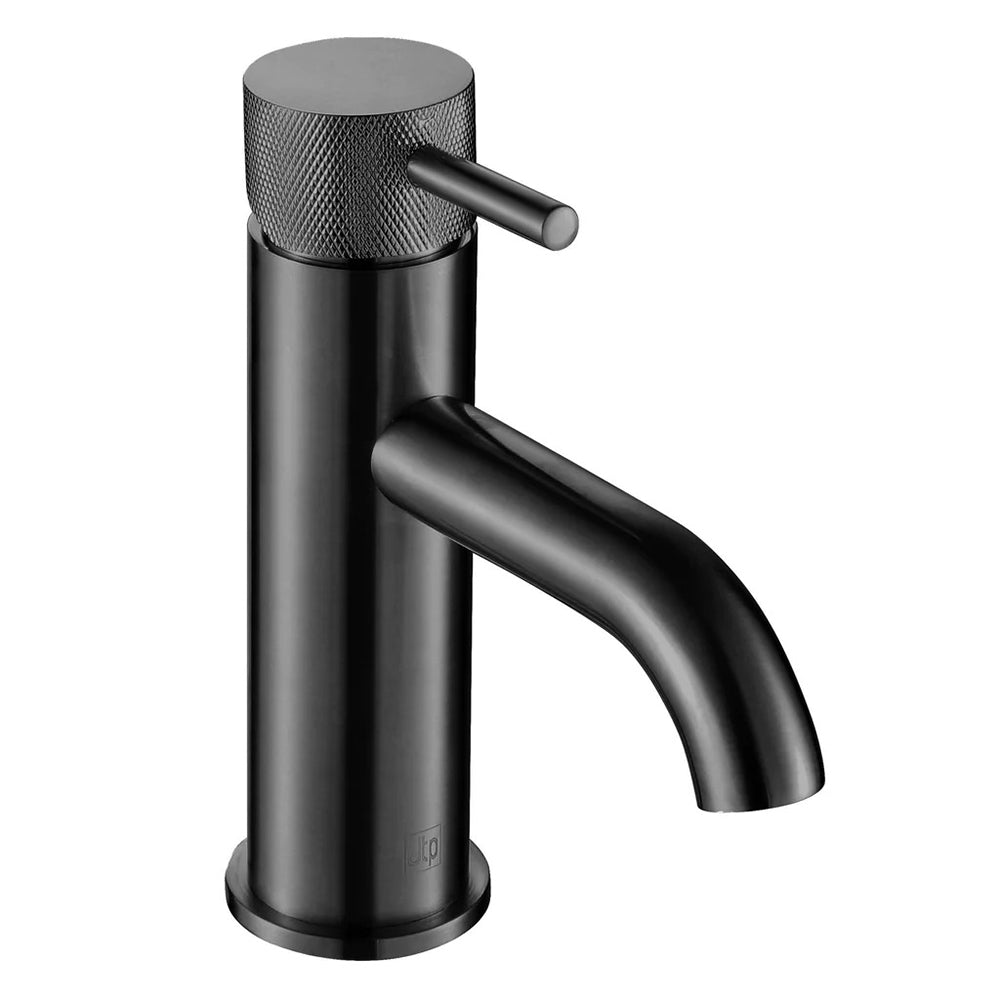 VOS Black Basin Mixer Tap with Designer Handle  Brushed Black-Tapron