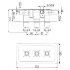 thermostatic shower valve Technical Drawing