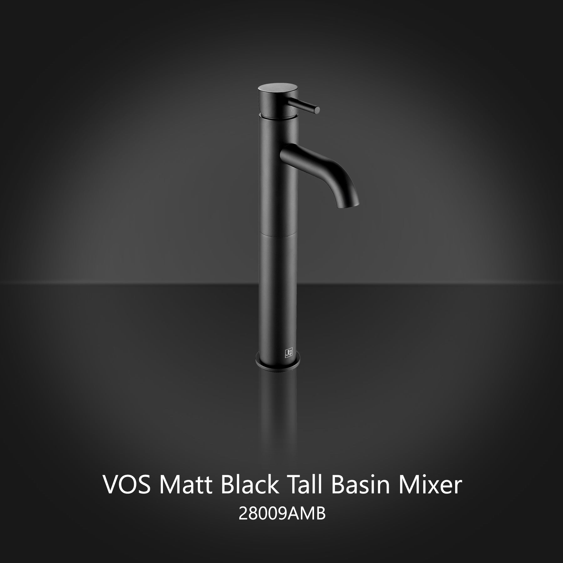 Black Tall Basin Mixer Tap