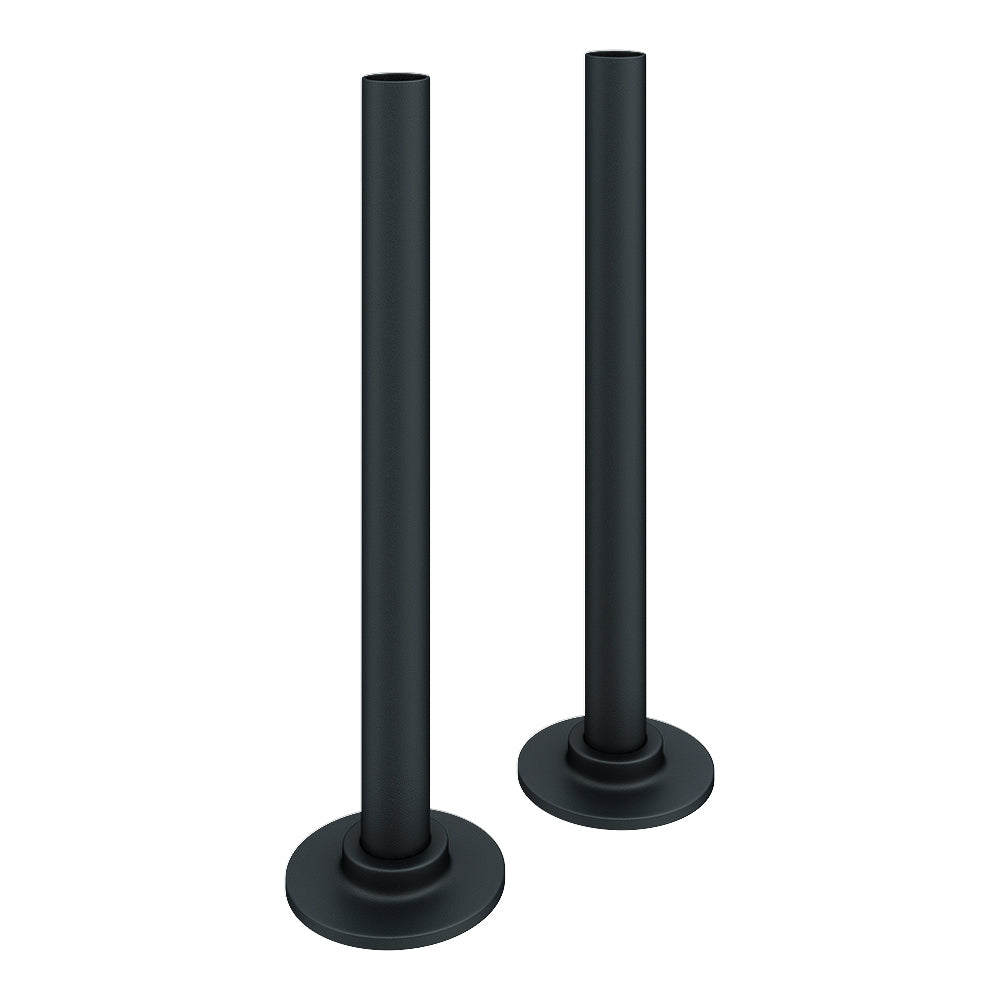 Black Pipes and flanges for radiator valves