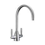 Blink Twin Lever Monobloc Kitchen Mixer Tap - Chrome Finish