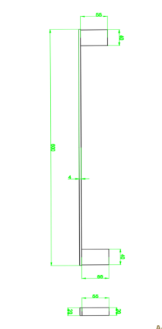 Wall Mounted Single Bar Towel Rail - Chrome Finish Secondary image