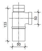 Chrome Bottle trap 32mm trap extension