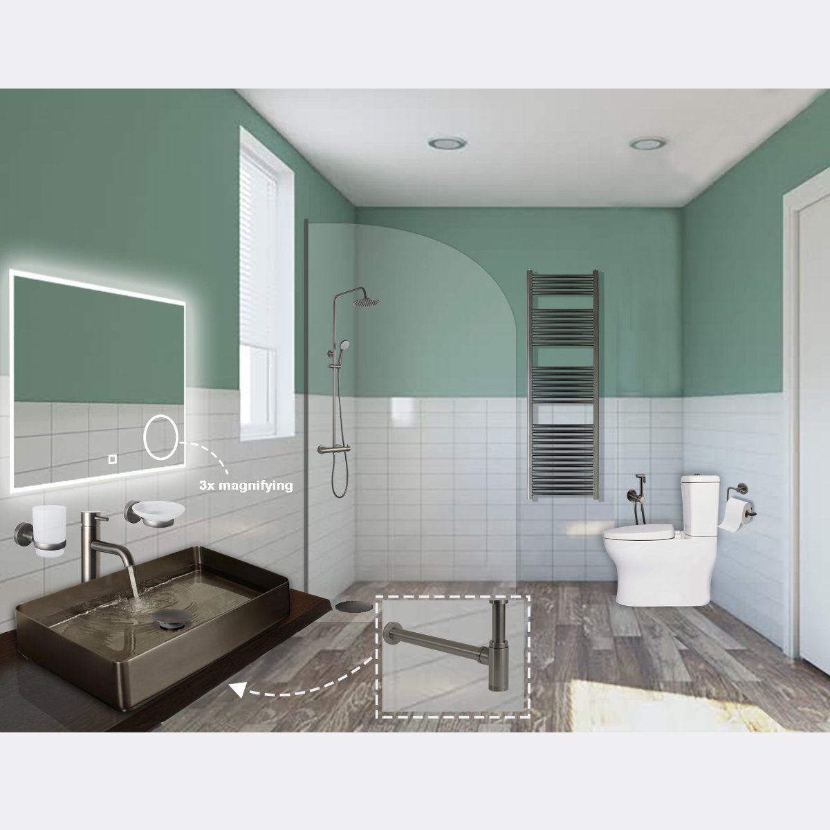 black towel radiator-Tapron