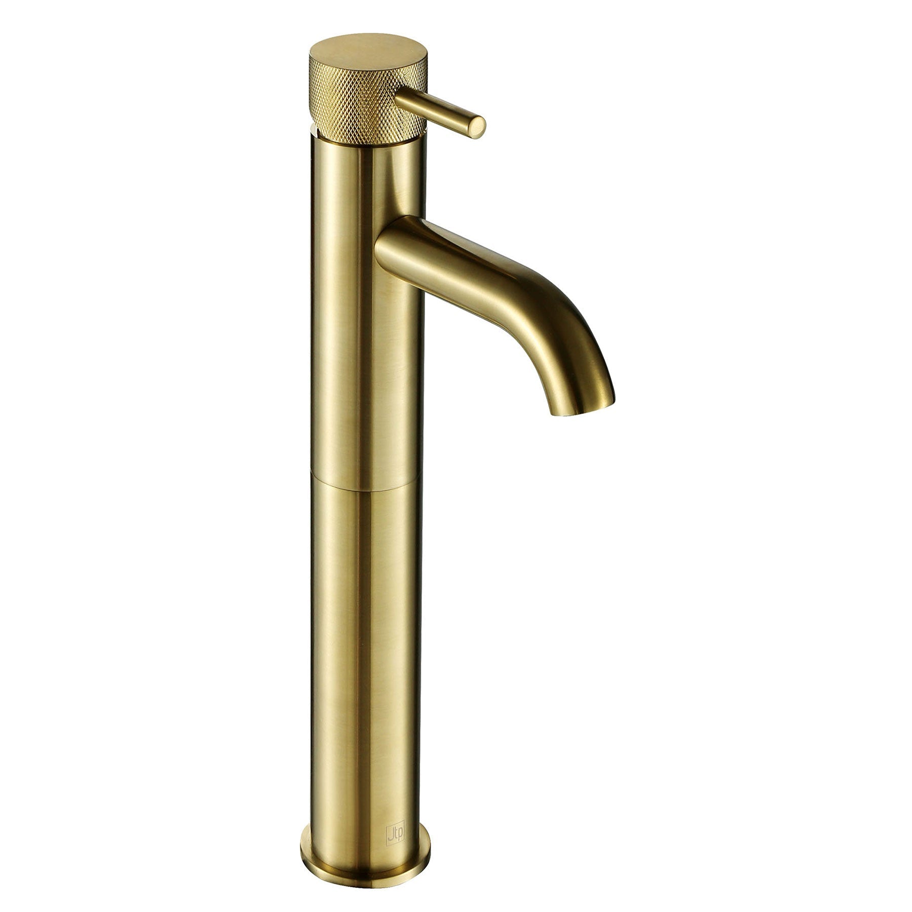 Brushed brass tall basin tap