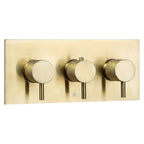 Brushed Gold 3 Outlets Thermostatic Concealed Shower Valve with Designer Handle