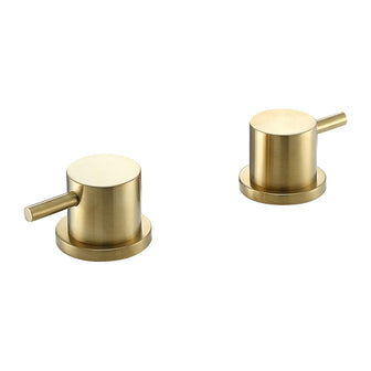 Deck Mounted Stop Valve - Brushed Brass - Tapron Main image