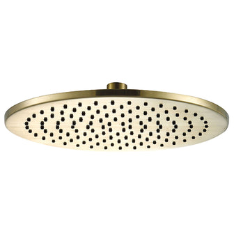 Round Gold Shower Head, 250mm - Brushed Brass Finish Main image