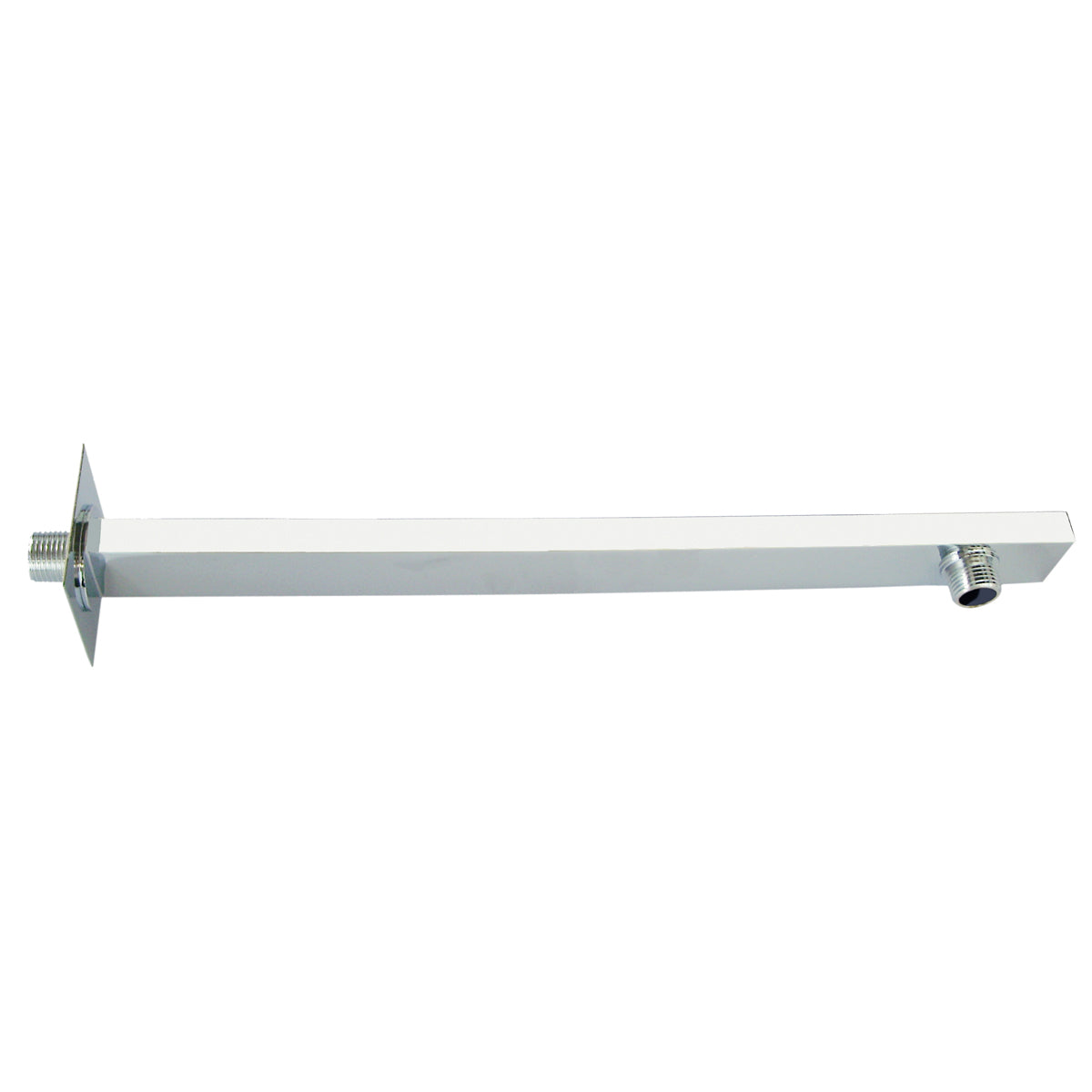 Wall Mounted Sleek Square Shower Arm, 400mm - Chrome Finish
