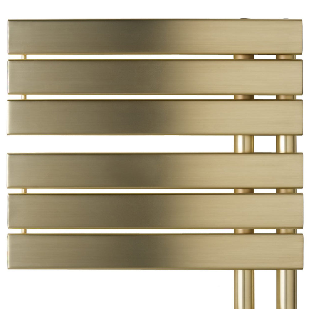 Gold Bathroom Dual Radiator | Brushed Brass Towel Rail | Tapron UK