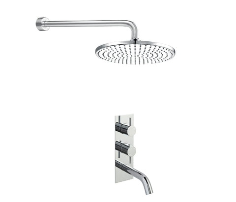 Round Thermostat Bath Shower Filler with Overhead