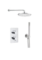 Luna Thermostatic 2 Outlet Shower Valve with Round Water Outlet