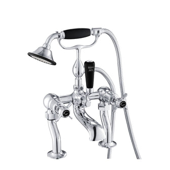 Deck Mounted Bath Mixer Tap with Shower Handset - Chrome Secondary image