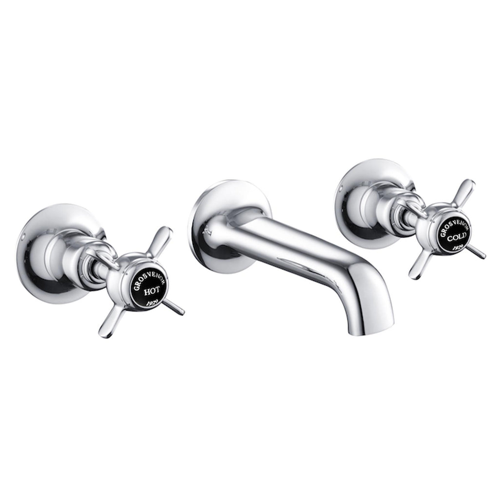 Wall Mounted 3 Hole Basin Mixer Tap