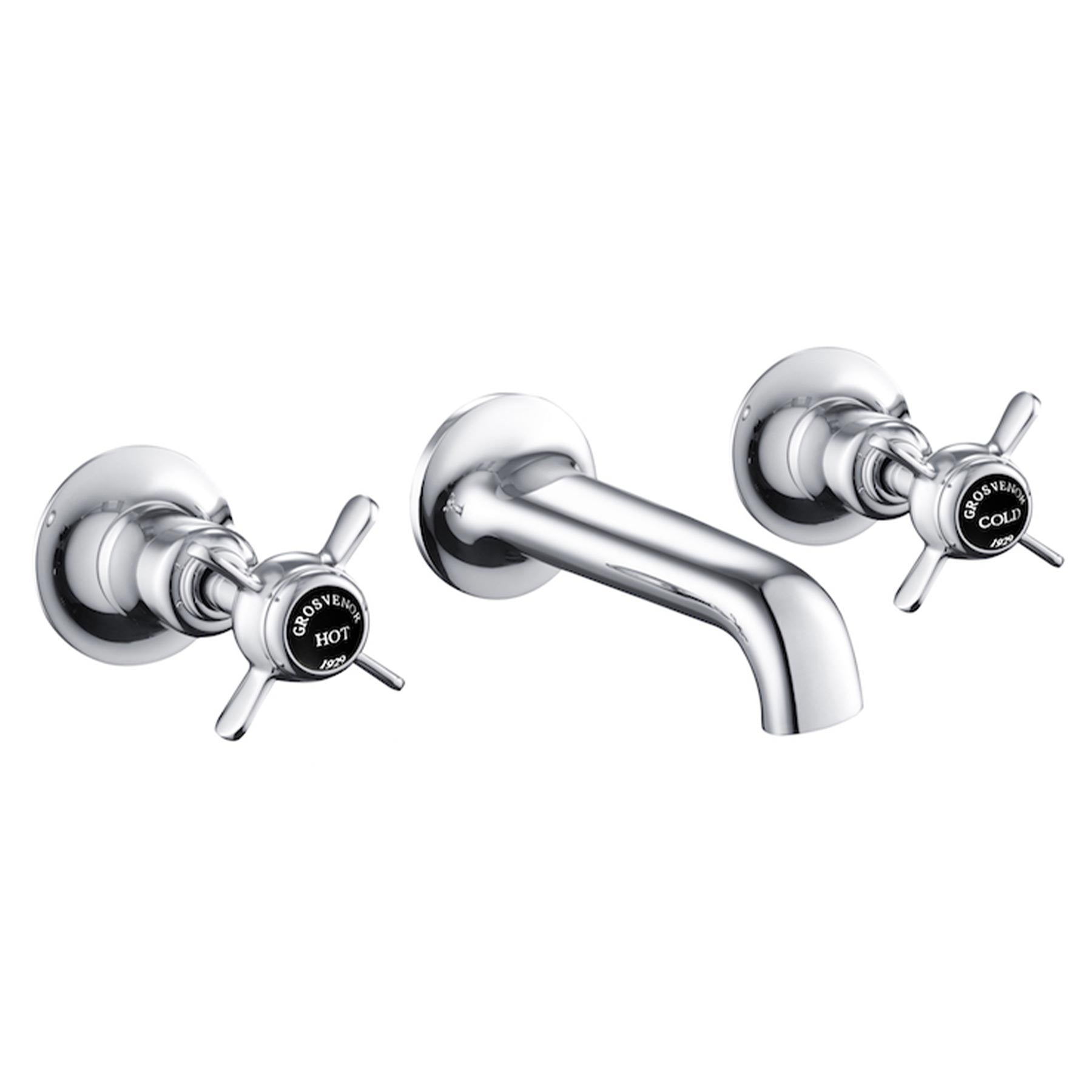 Wall Mounted 3 Hole Basin Mixer Tap