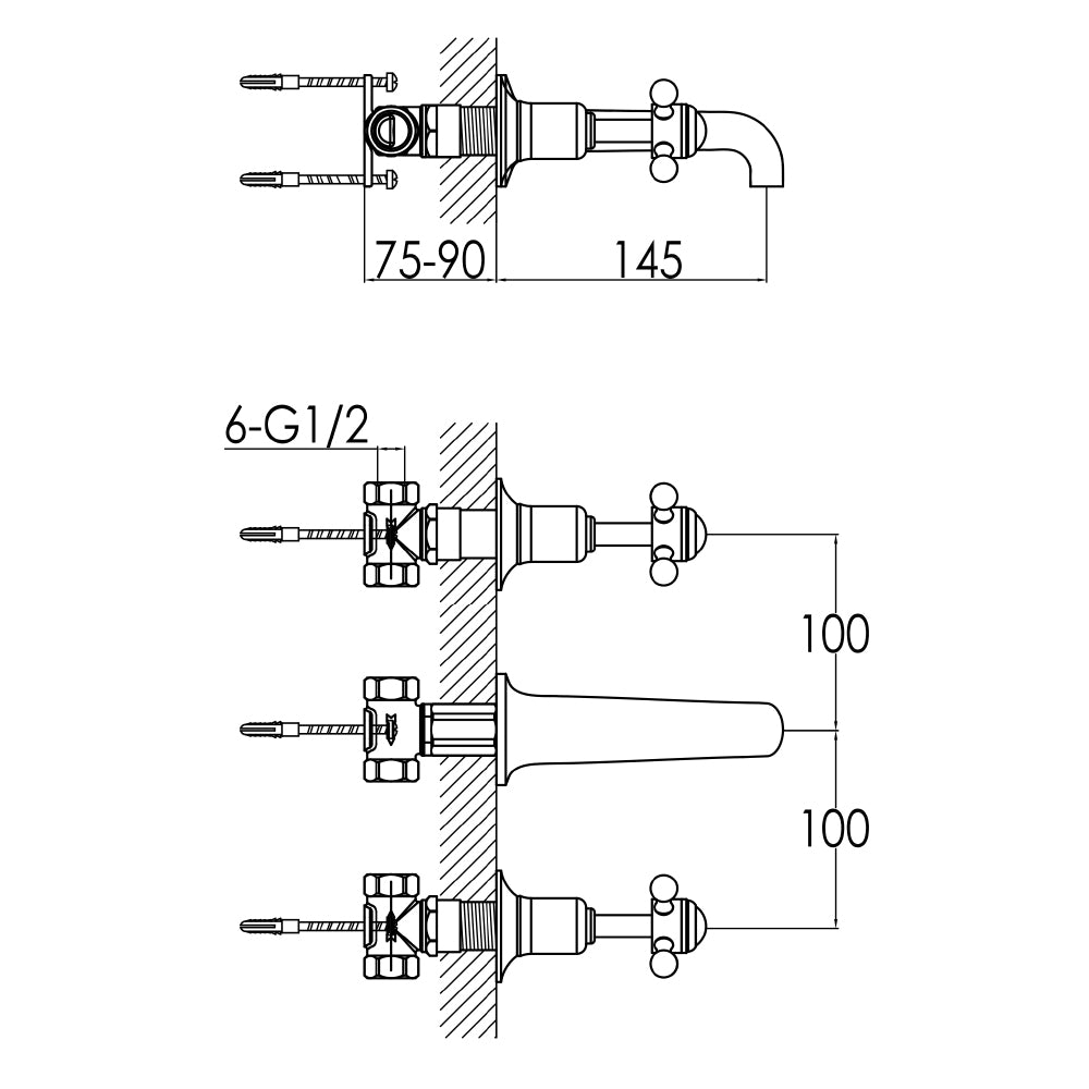 traditional sink tap-Drawing Technical