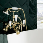 Gold Lever Bath bath tap wall mounted with shower kit