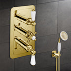 brushed brass shower valve