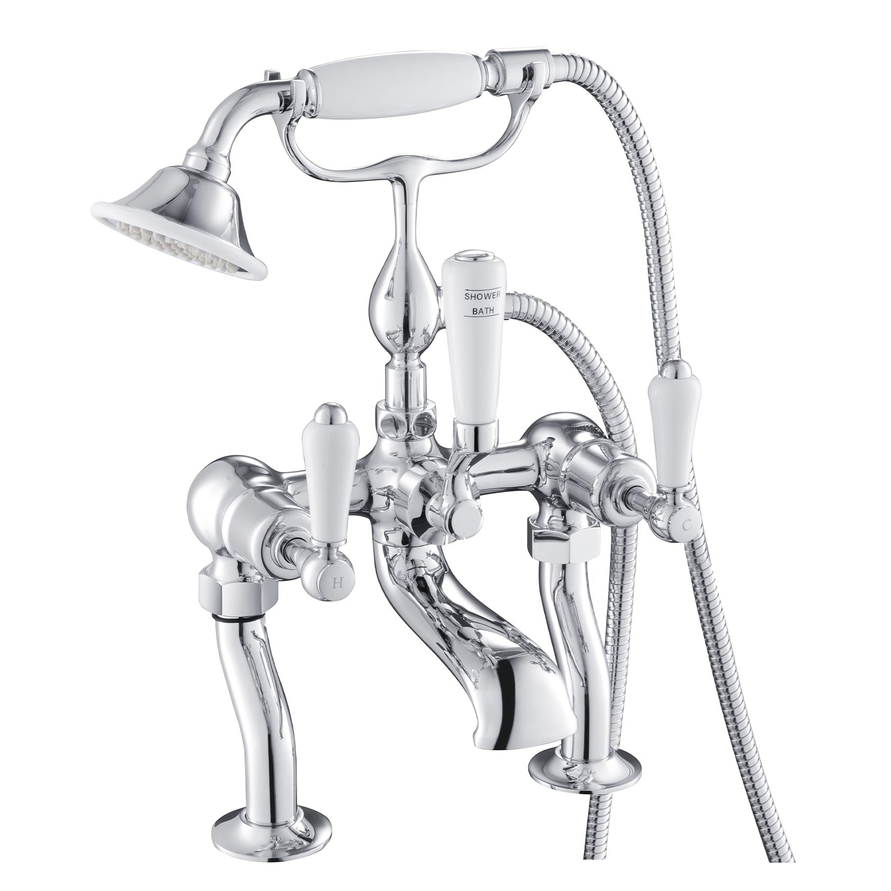 Deck Mounted Bath Shower Mixer Tap with Kit Secondary image