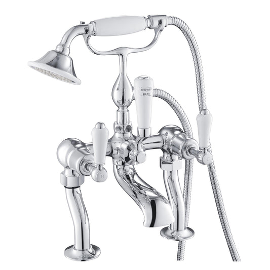 Lever Deck Mounted Bath Shower Mixer with Kit 1800