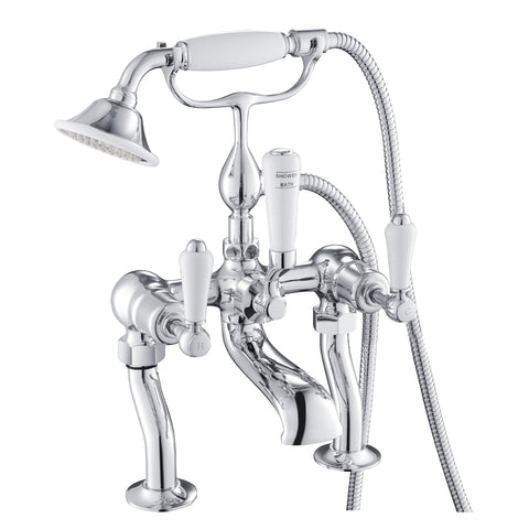 Lever Deck Mounted Bath Shower Mixer with Kit