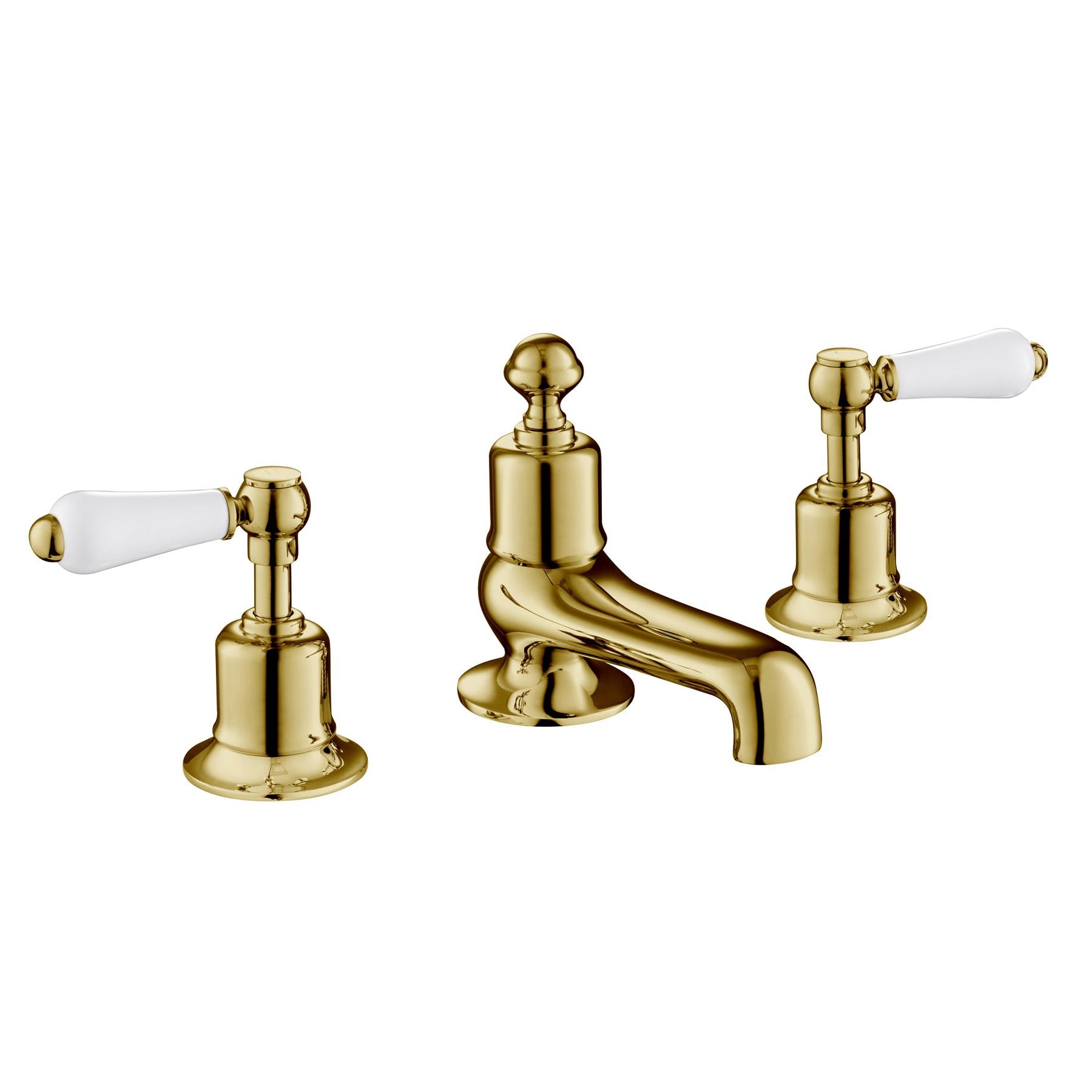 Traditional Deck Mounted Bath Mixer Tap 3 Hole – Gold Secondary image