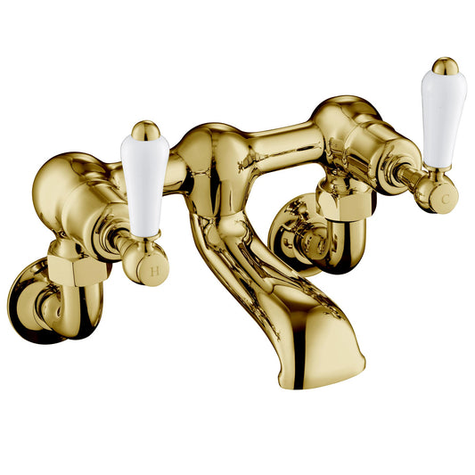 Chester Lever Gold Bath filler wall mounted, MP 0.5 1800