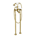 Freestanding Bath Shower Mixer with Kit Gold