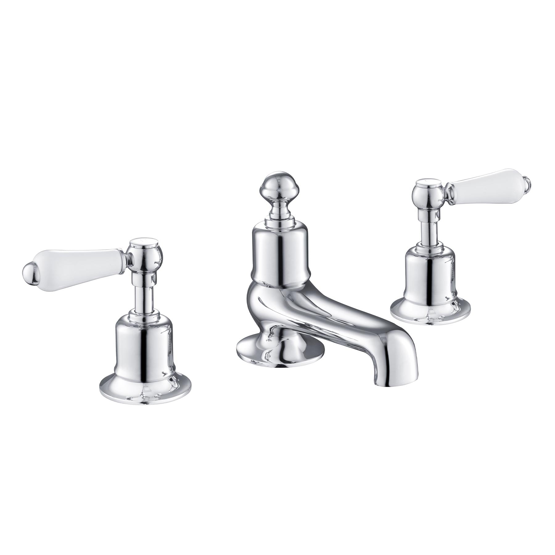 Lever 3 Hole Deck Mounted Bath Filler - Chrome
