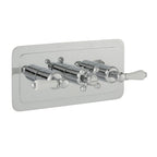 Two Outlet Horizontal Concealed Thermostatic Shower Valve - Chrome
