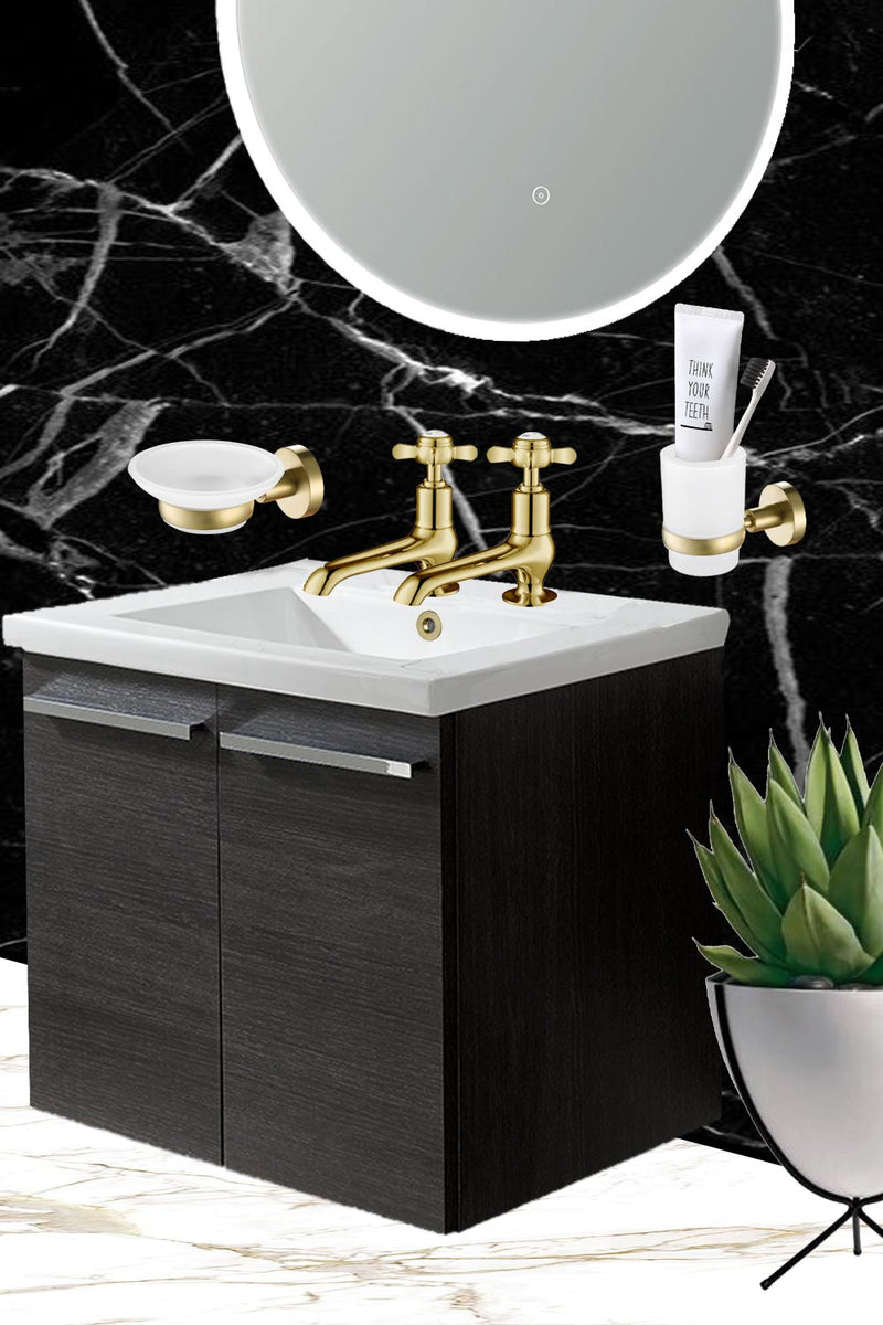 Chester Pinch Gold Long Nose Basin Taps, LP 0.2