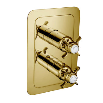 1-Outlet Crosshead Concealed Thermostatic Shower Valve - Gold Secondary image