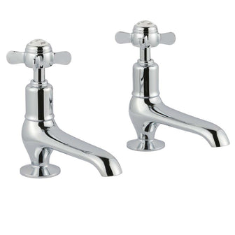 Traditional Long Nose Basin Pillar Taps - Chrome Finish Secondary image
