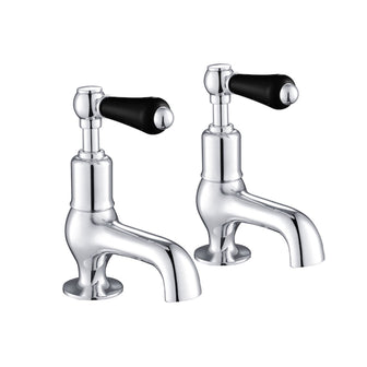Traditional Chrome Deck Mounted Bathroom Sink Pillar Taps – Pair Secondary image