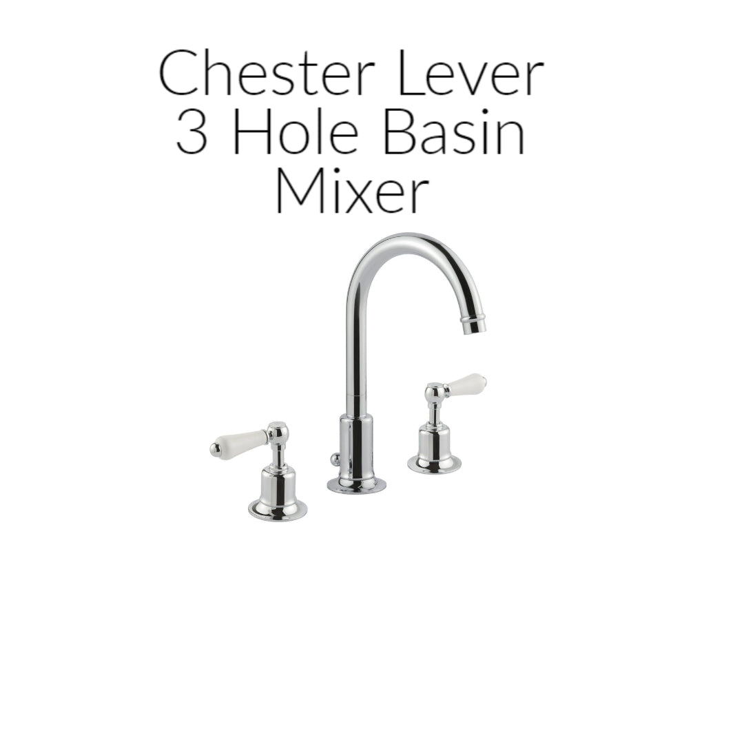Chester Lever 3 Hole Basin Mixer