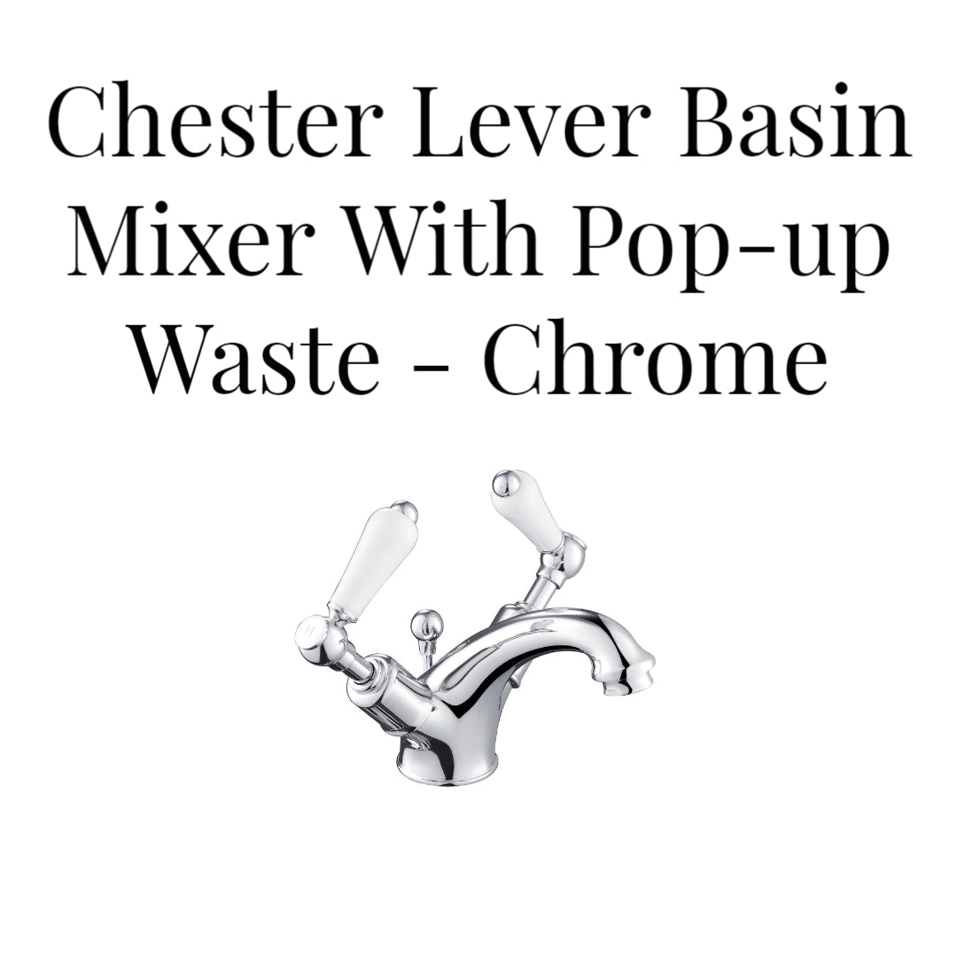 Lever Basin Mixer With Pop-up Waste - Chrome