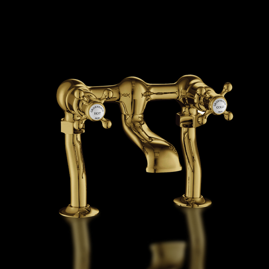 traditional bath filler tap brushed brass