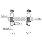 bathroom shower panels Technical Drawing