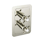brushed nickel thermostatic concealed 1 outlet shower valve 