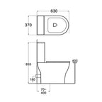 Classic Rimless Close Coupled Toilet with Soft Close Seat Cover