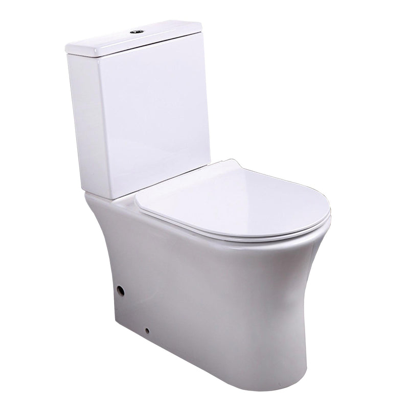 Classic Rimless Close Coupled Toilet with Soft Close Seat Cover
