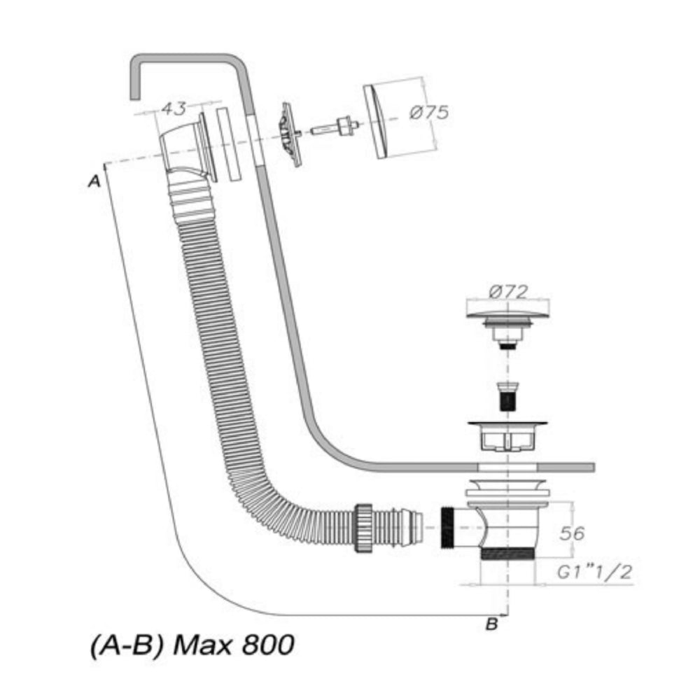 click clack bath waste