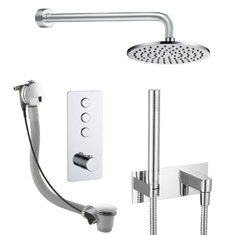 Concealed Thermostatic Mixer Shower Set with Overflow Bath Filler Main image