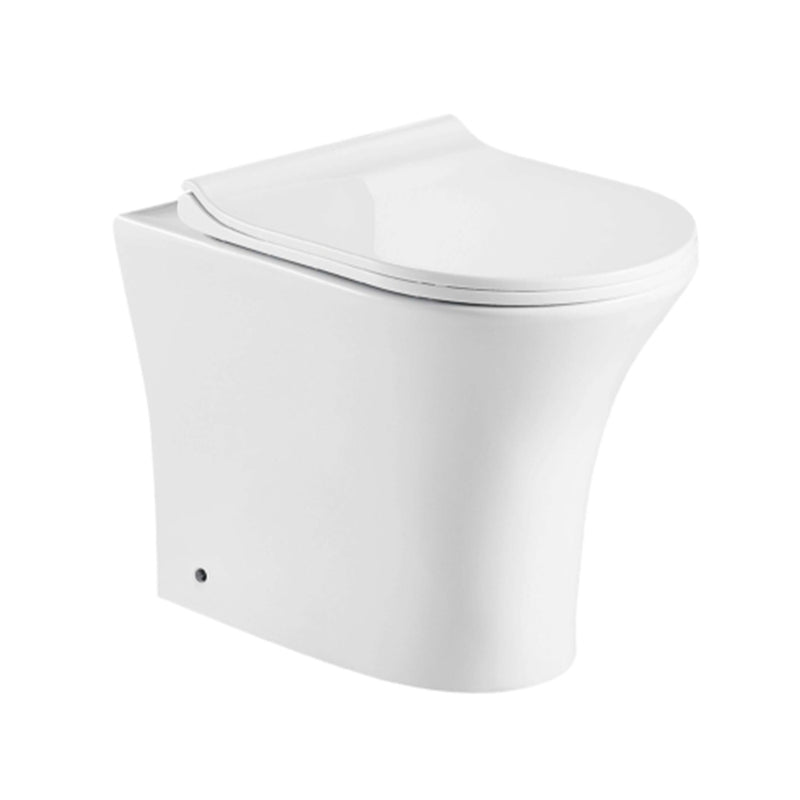 Contemporary Rimless Back to Wall Toilet with Soft Close UF Seat Cover-tapron