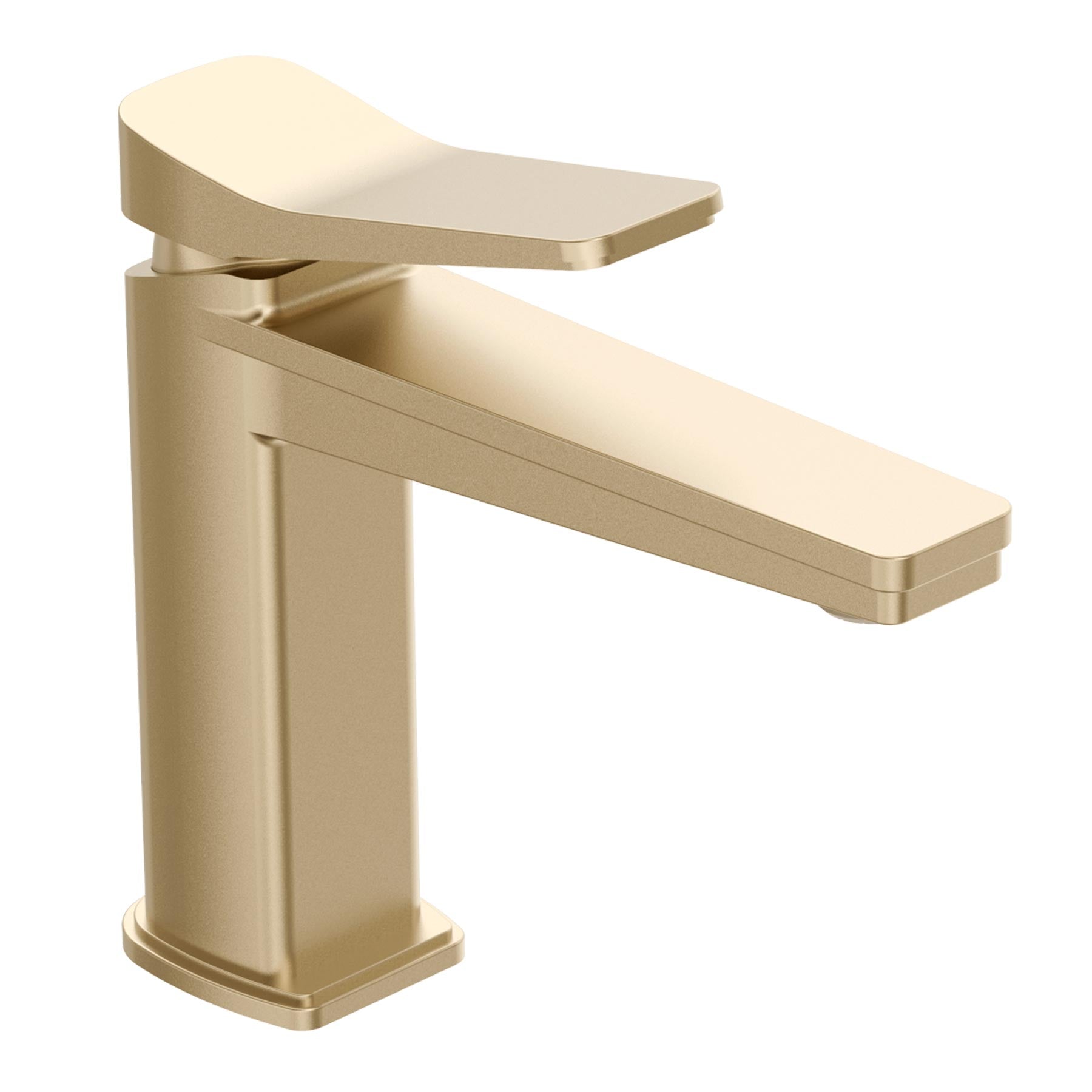 Gold Basin Mixer Tap with brushed brass finish