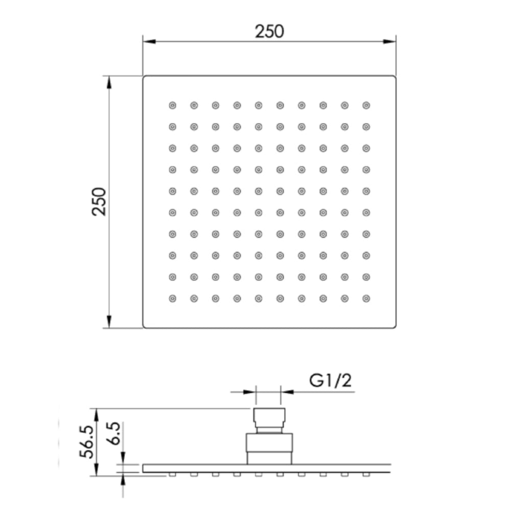 bathroom shower head Technical Drawing