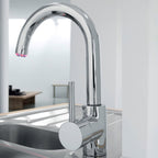 LED Monobloc Kitchen Mixer Tap with Swivel Spout - Chrome Finish