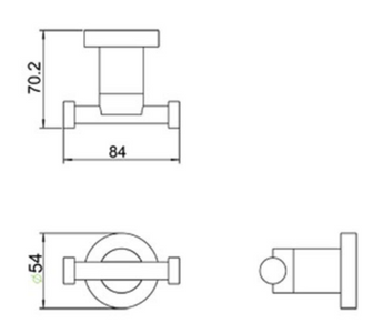 Cora Double Robe Hook Secondary image