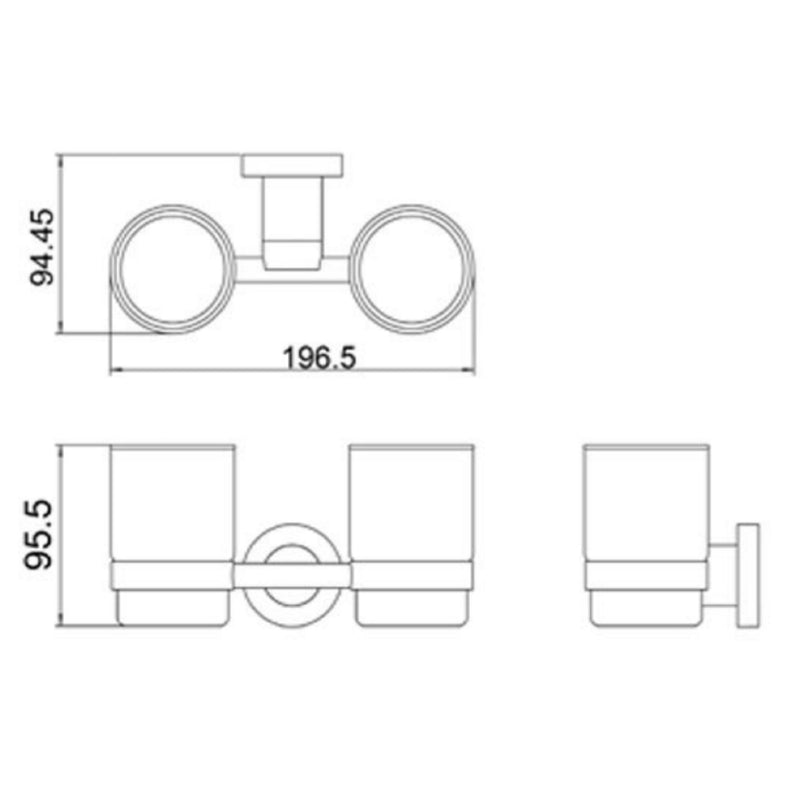 Technical Drawing bathroom tumbler holder - tapron