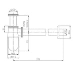 Cross Traditional Bottle Trap 300mm Pipe